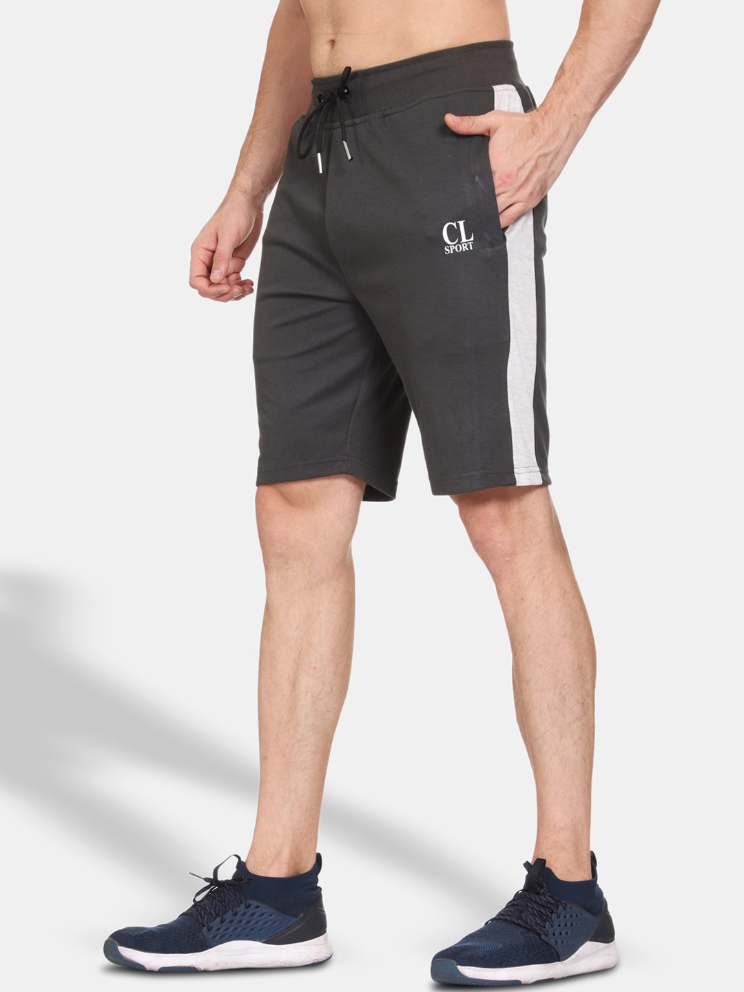 

CL SPORT Men Grey Sports Shorts