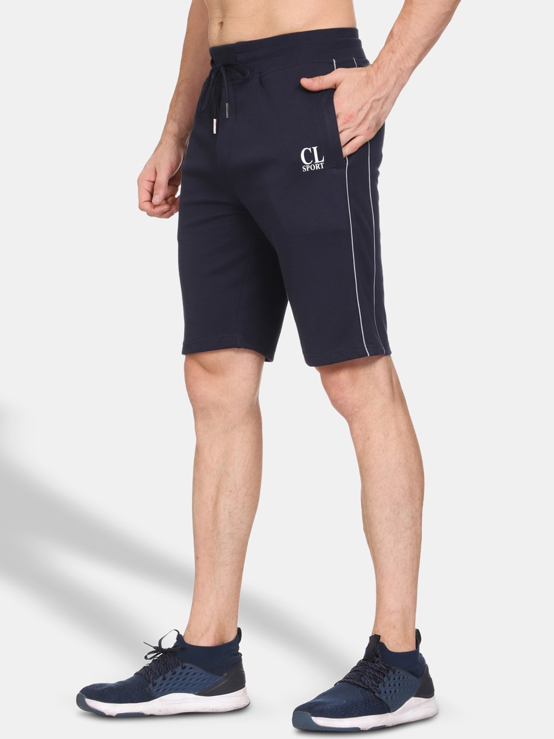 

CL SPORT Men Blue Cotton Blend Shorts