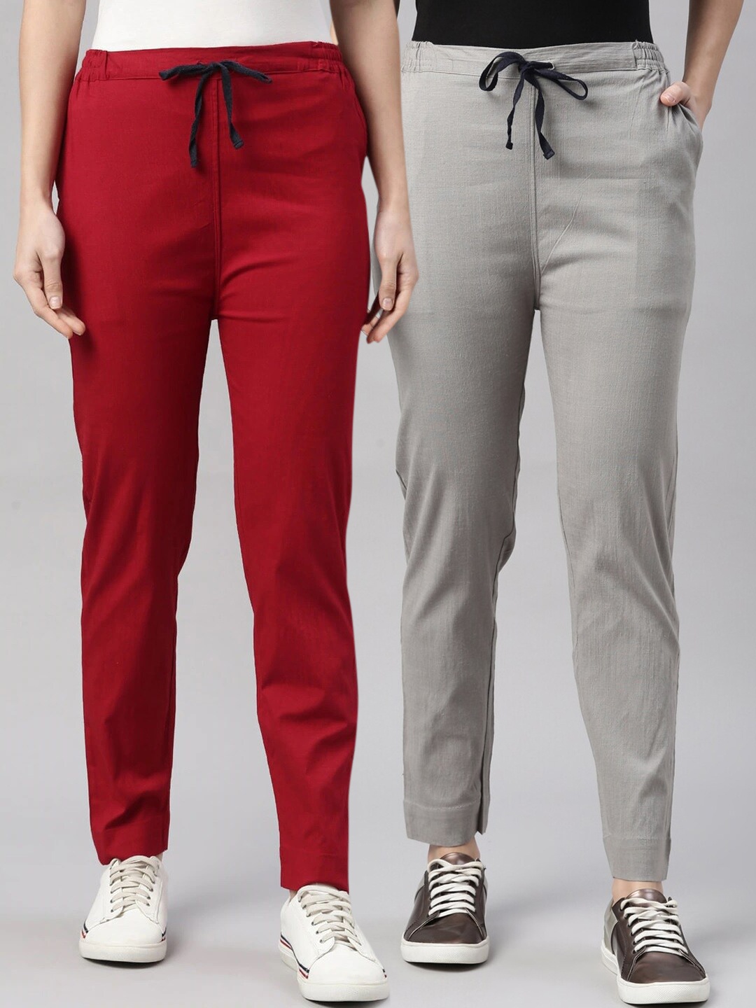 

Kryptic Women Pack Of 2 Grey Joggers Trousers