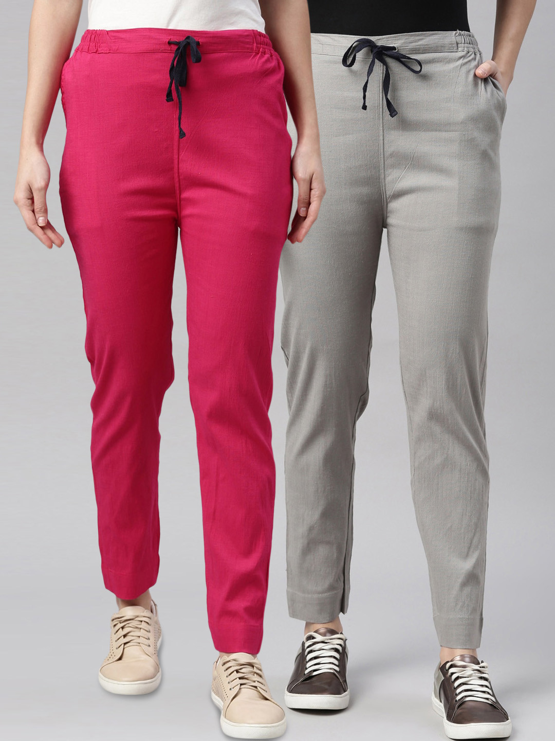 

Kryptic Women 2 Grey & Pink Joggers Trousers