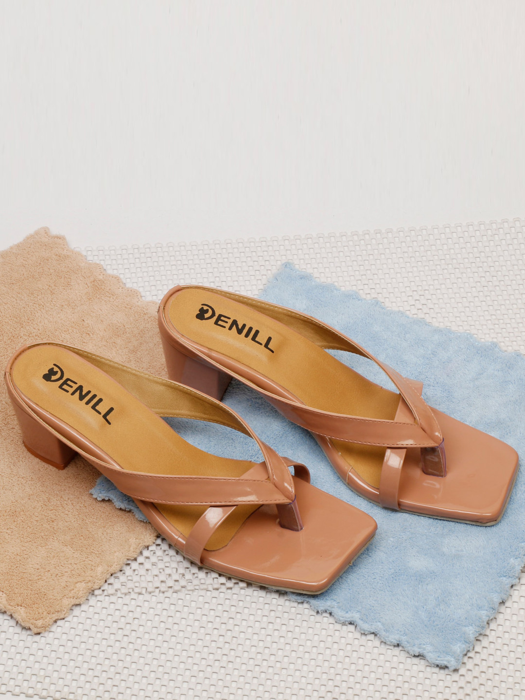 

Denill Beige Party Block Pumps