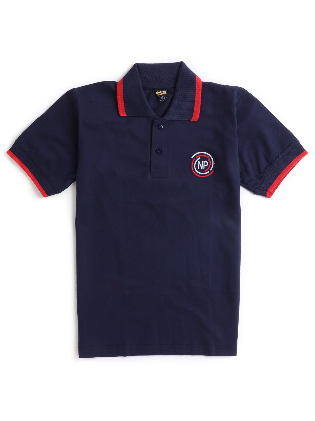 

Hopscotch Boys Blue Polo Collar Cotton T-shirt