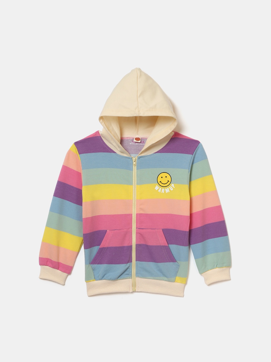 

Hopscotch Girls Pink & Purple Striped Jacket