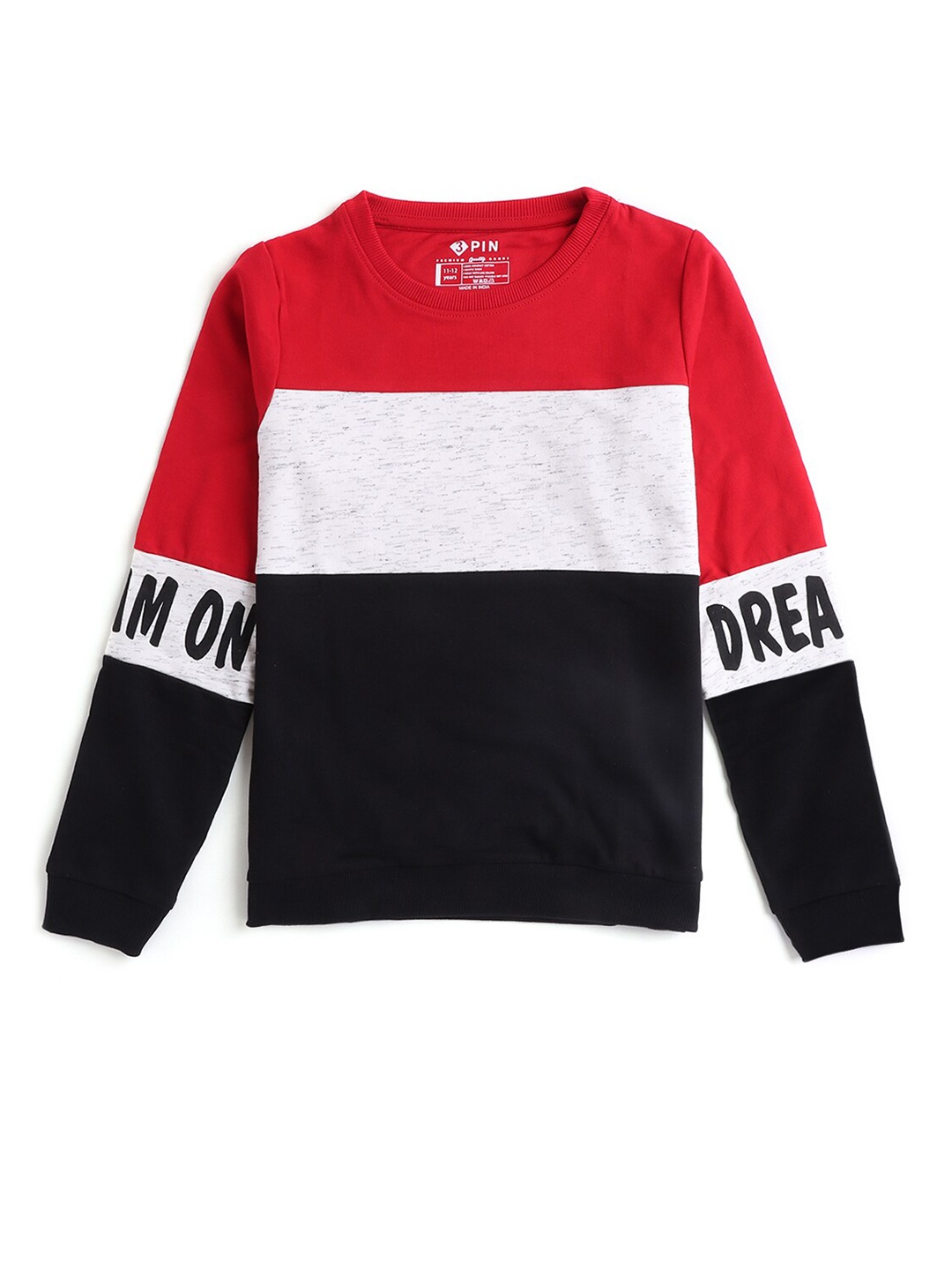 

Hopscotch Girls Multicoloured Colourblocked Sweatshirt, Multi
