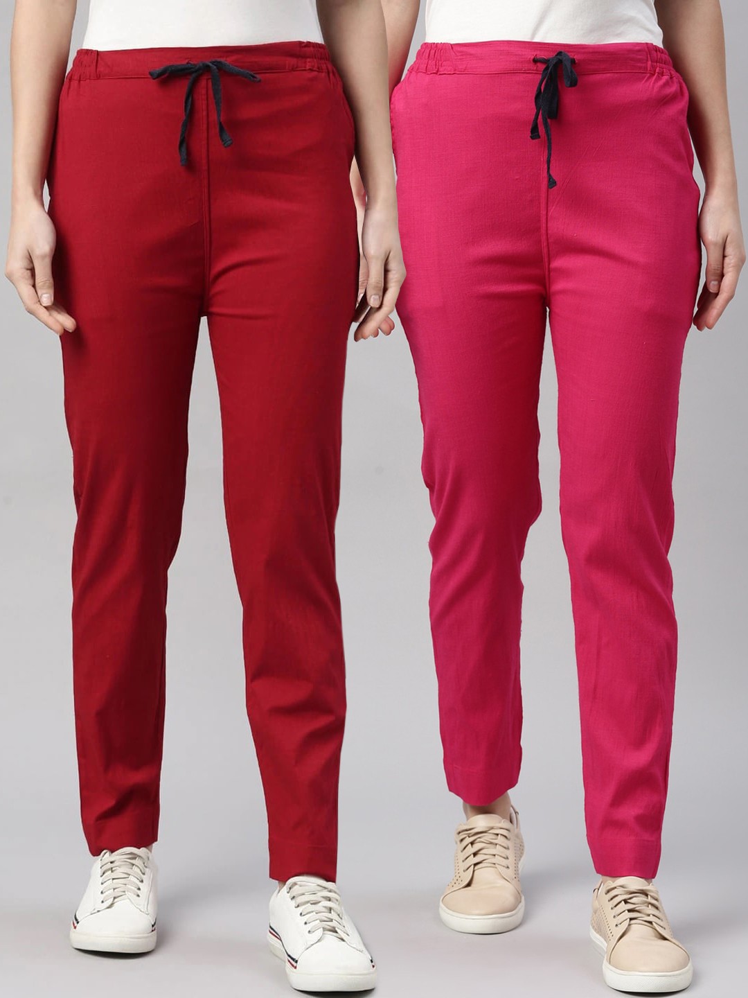 

Kryptic Women Pink & Maroon Pack of 2 Joggers Trousers
