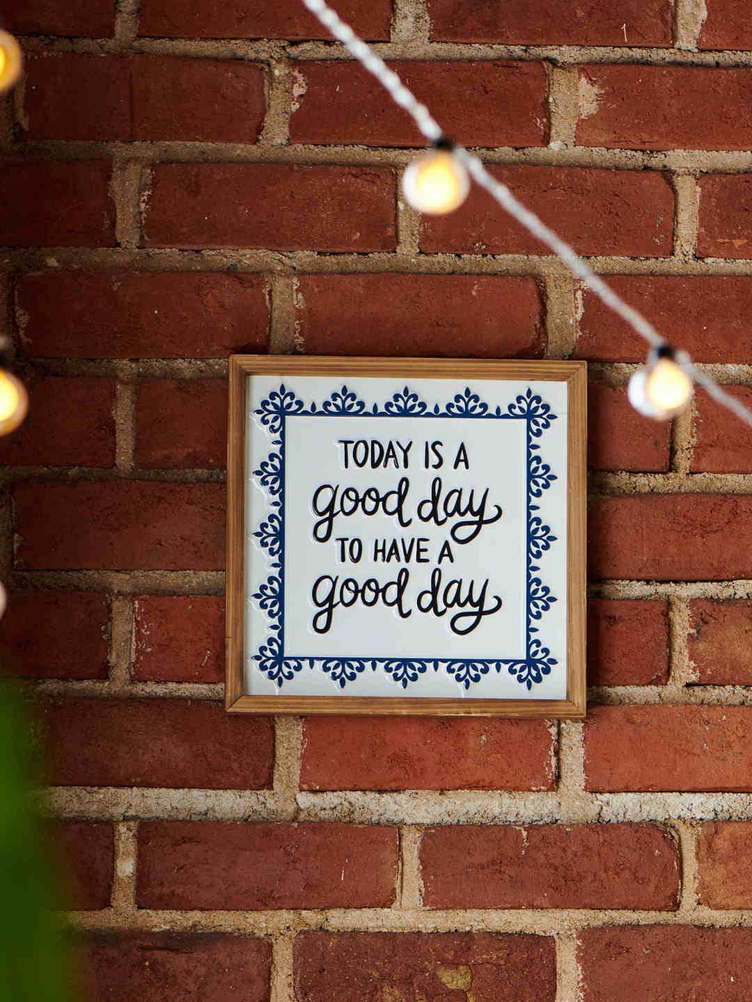 

Chumbak White & Brown Have a Good Day Wall Art
