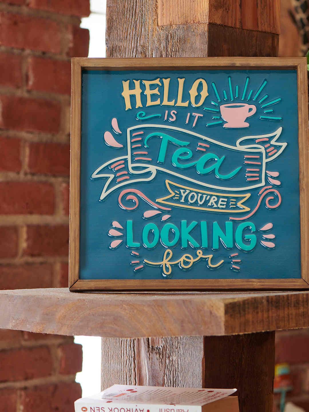 

Chumbak Blue & Brown Chai Lovers Wall Art