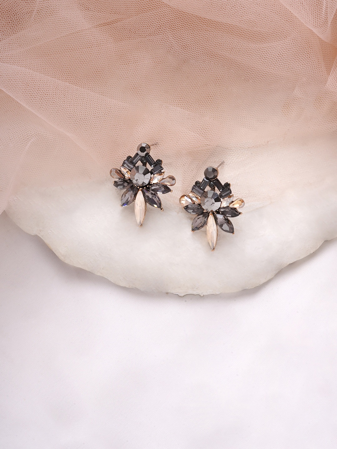 

BEWITCHED Black Contemporary Studs Earrings