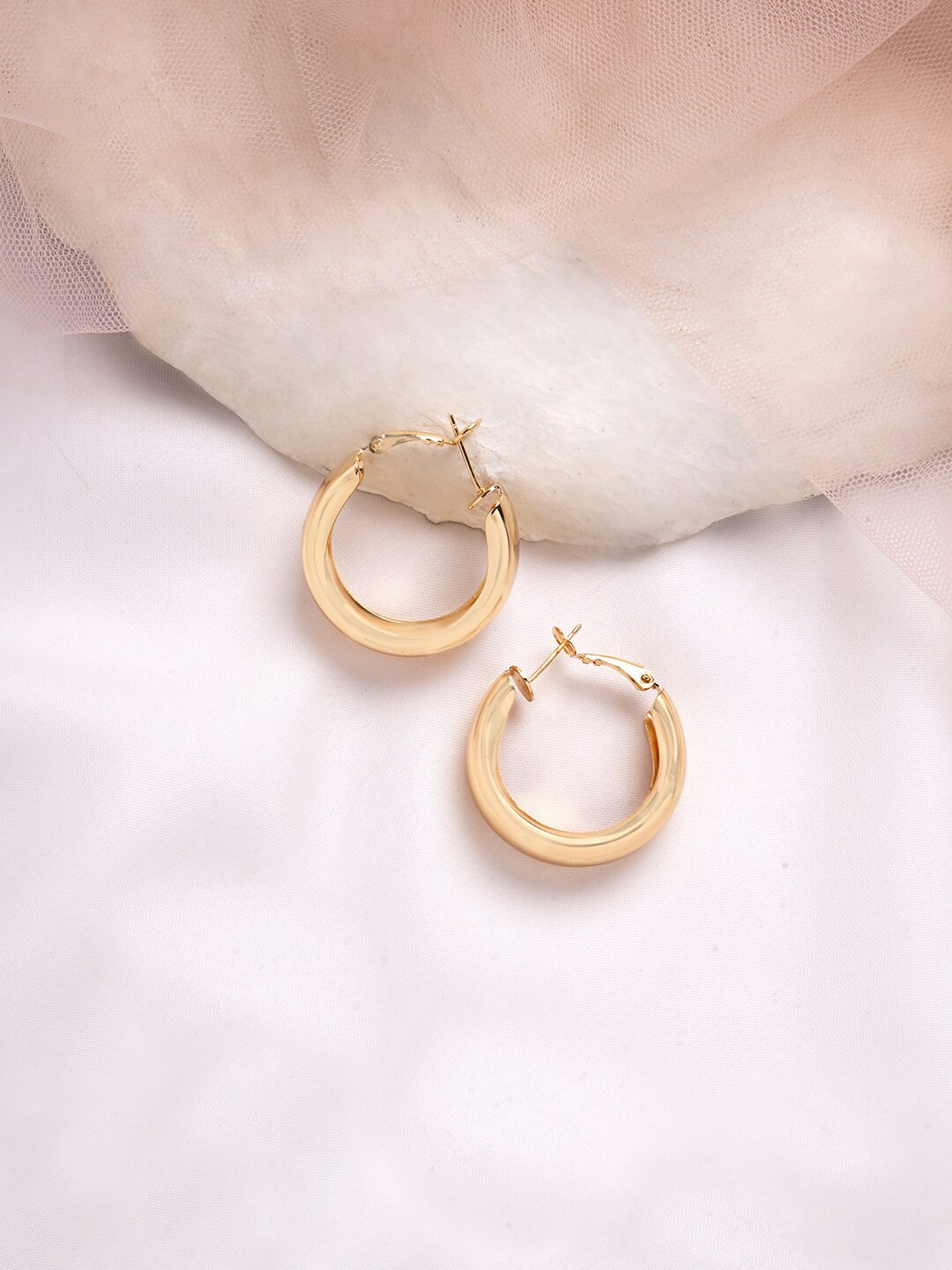 

BEWITCHED Gold-Toned Contemporary Hoop Earrings