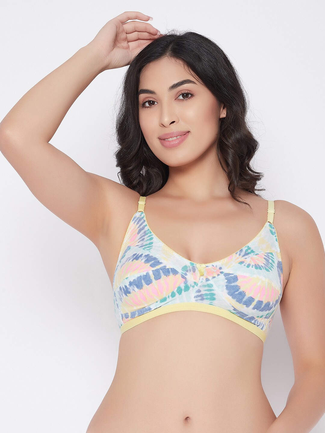 

Clovia Blue & Pink Printed Everyday Bra