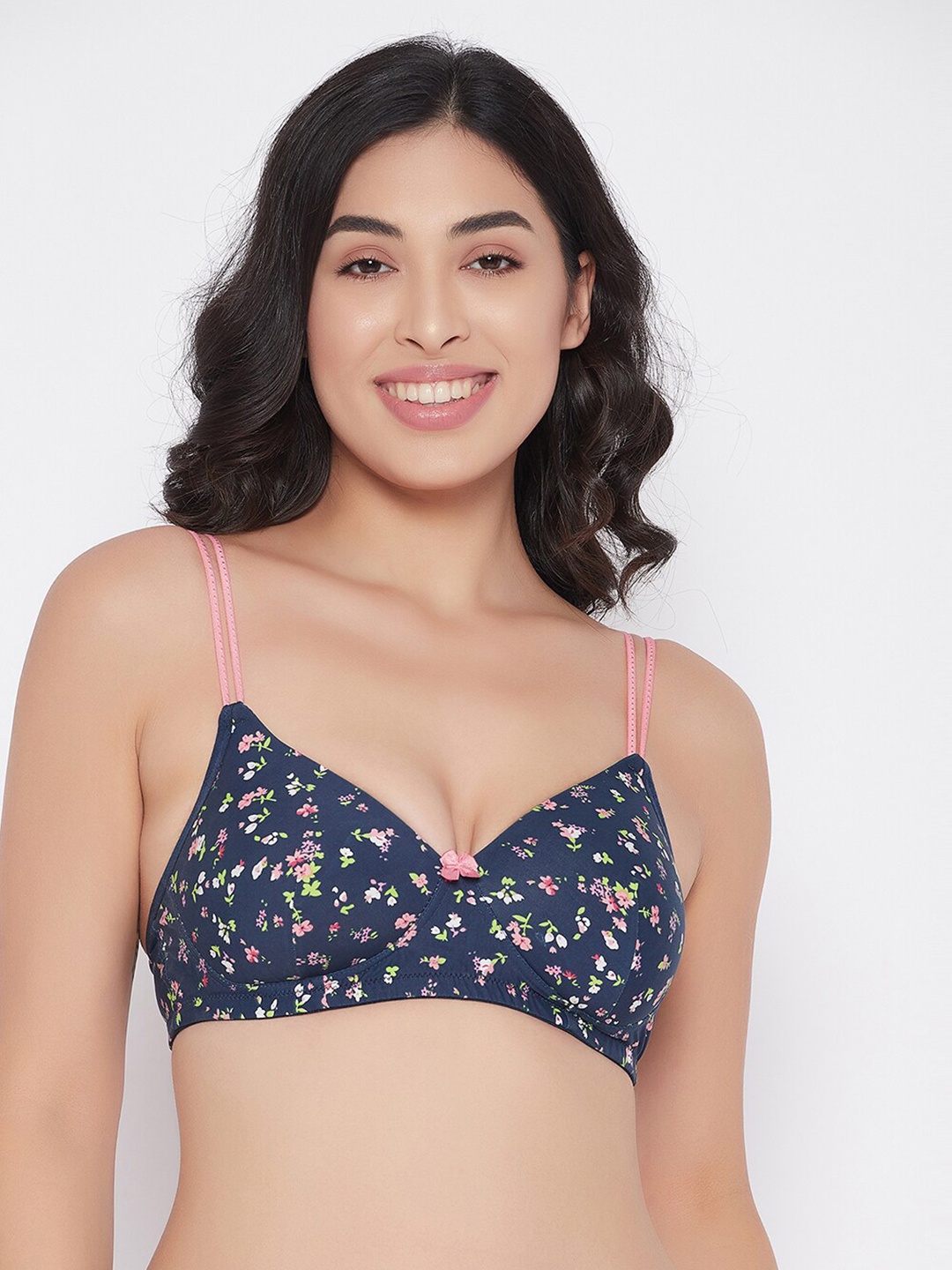 

Clovia Blue Printed Lightly Padded Everyday Bra