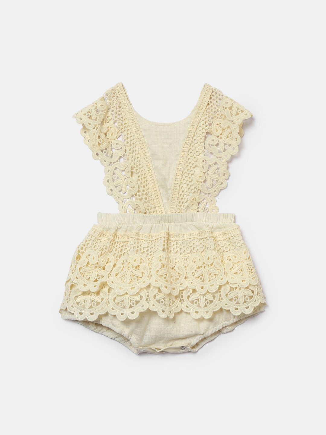

Hopscotch Girls Beige Lace Bodysuit