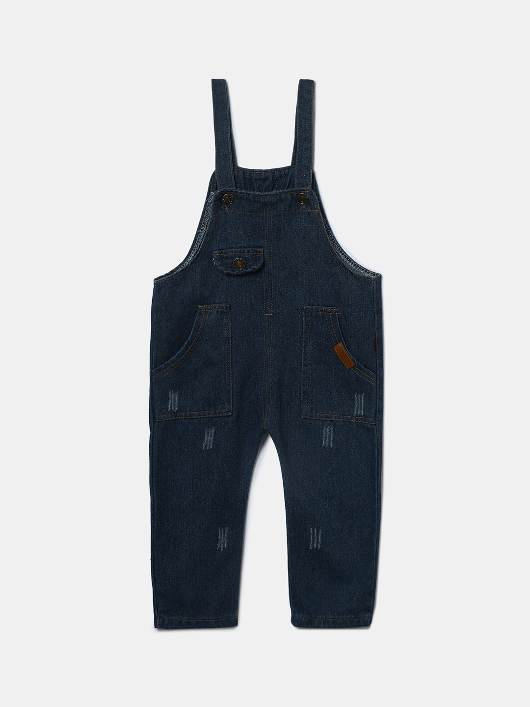 

Hopscotch Boys Navy Blue Scratched Dungaree