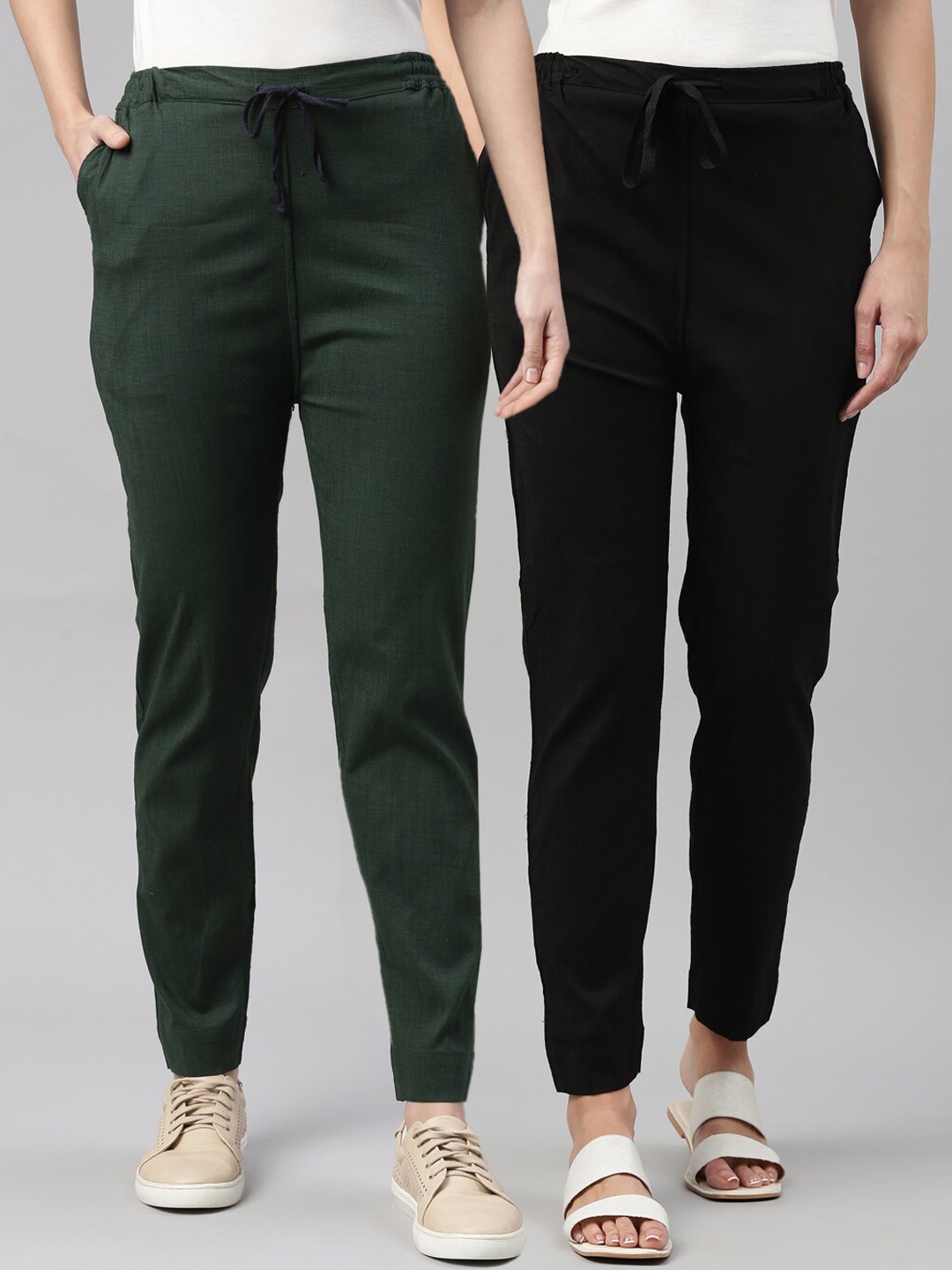 

Kryptic Women Pack of 2 Trousers, Green