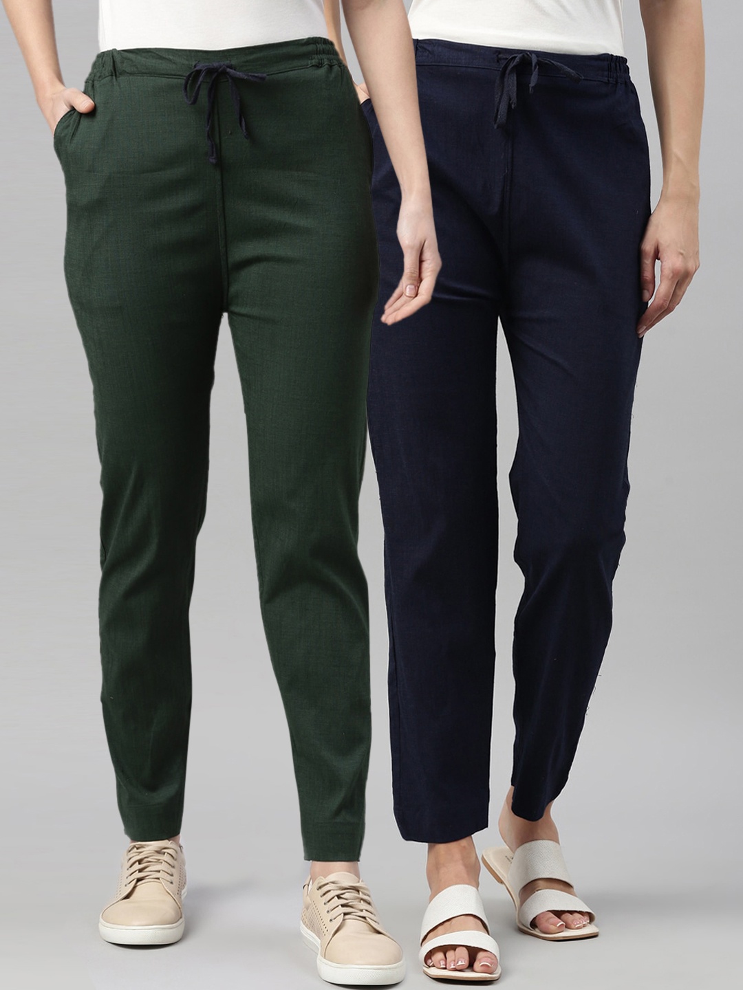 

Kryptic Women Pack of 2 Trousers, Green