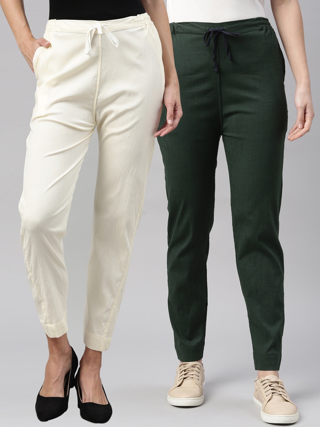

Kryptic Women Pack of 2 Trousers, Green