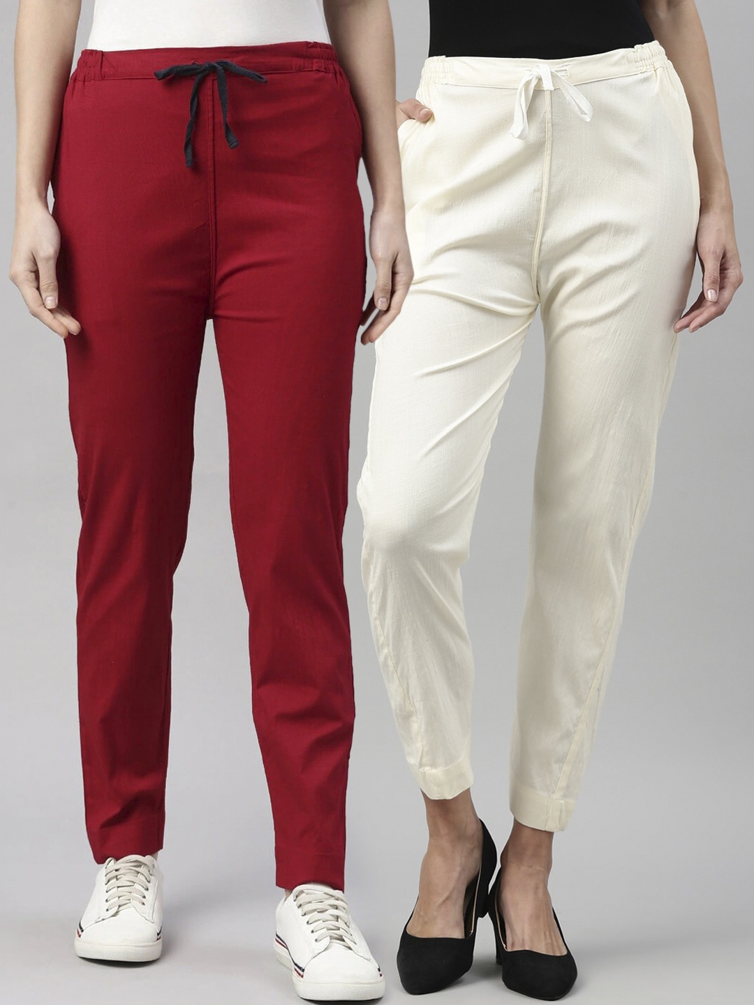 

Kryptic Women Pack of 2 Trousers, Maroon