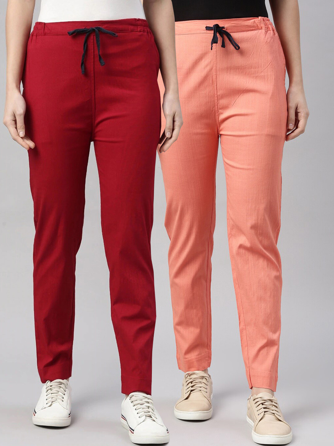 

Kryptic Women Pack of 2 Trousers, Red