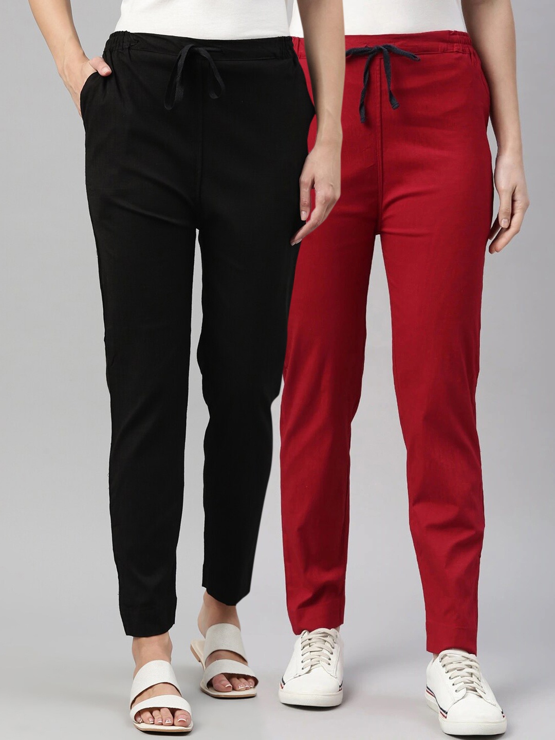 

Kryptic Women Pack of 2 Trousers, Maroon