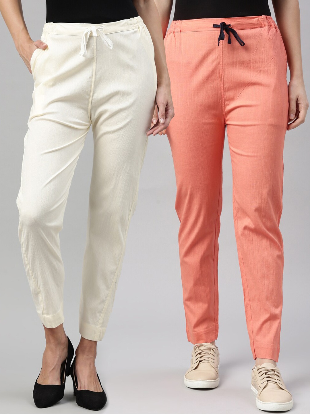 

Kryptic Women Pack of 2 Trousers, Peach
