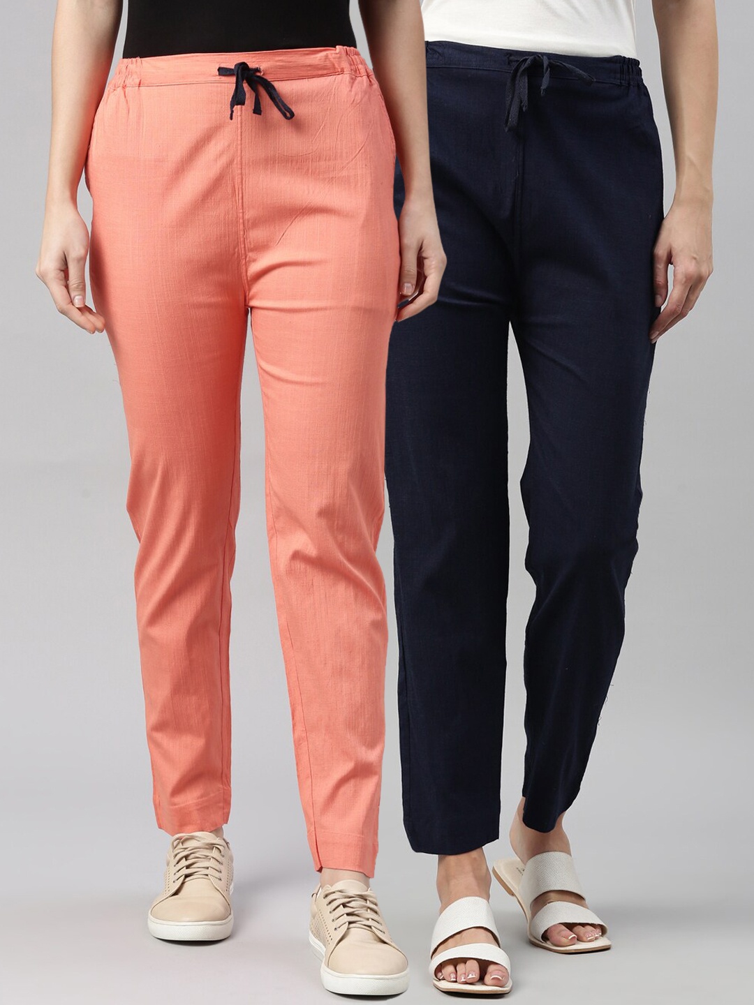 

Kryptic Women Pack of 2 Trousers, Peach
