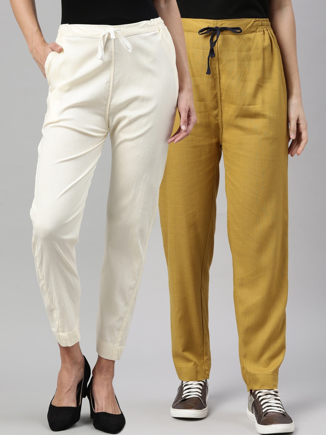 

Kryptic Women Pack of 2 Trousers, Mustard