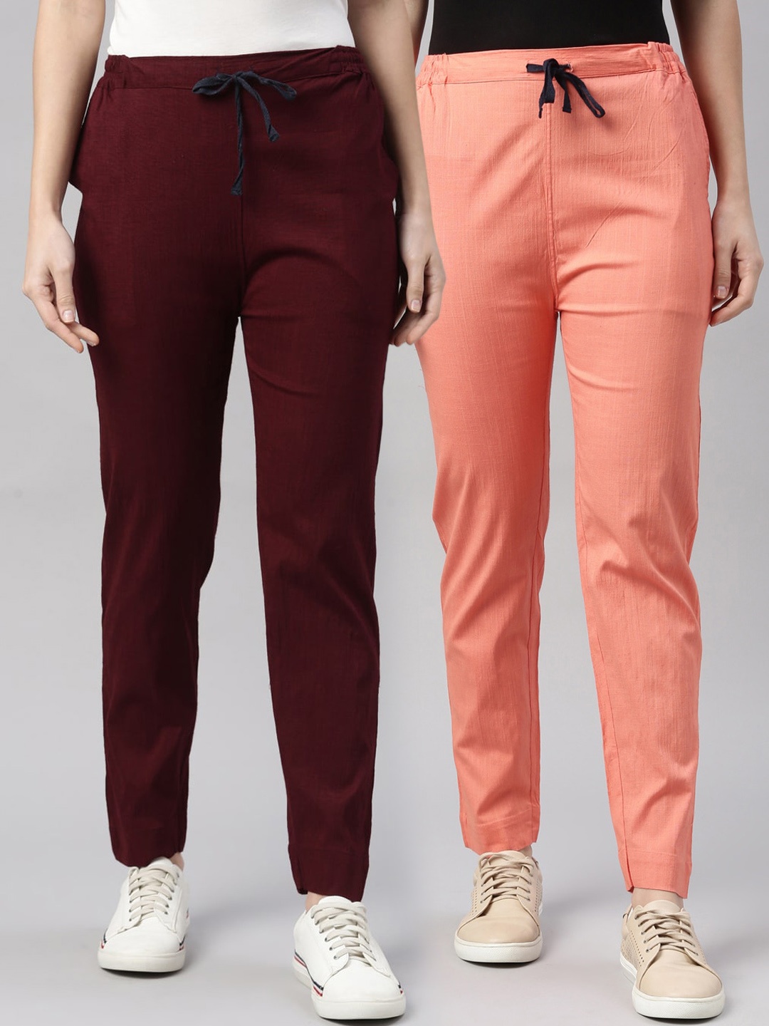 

Kryptic Women Pack of 2 Trousers, Peach