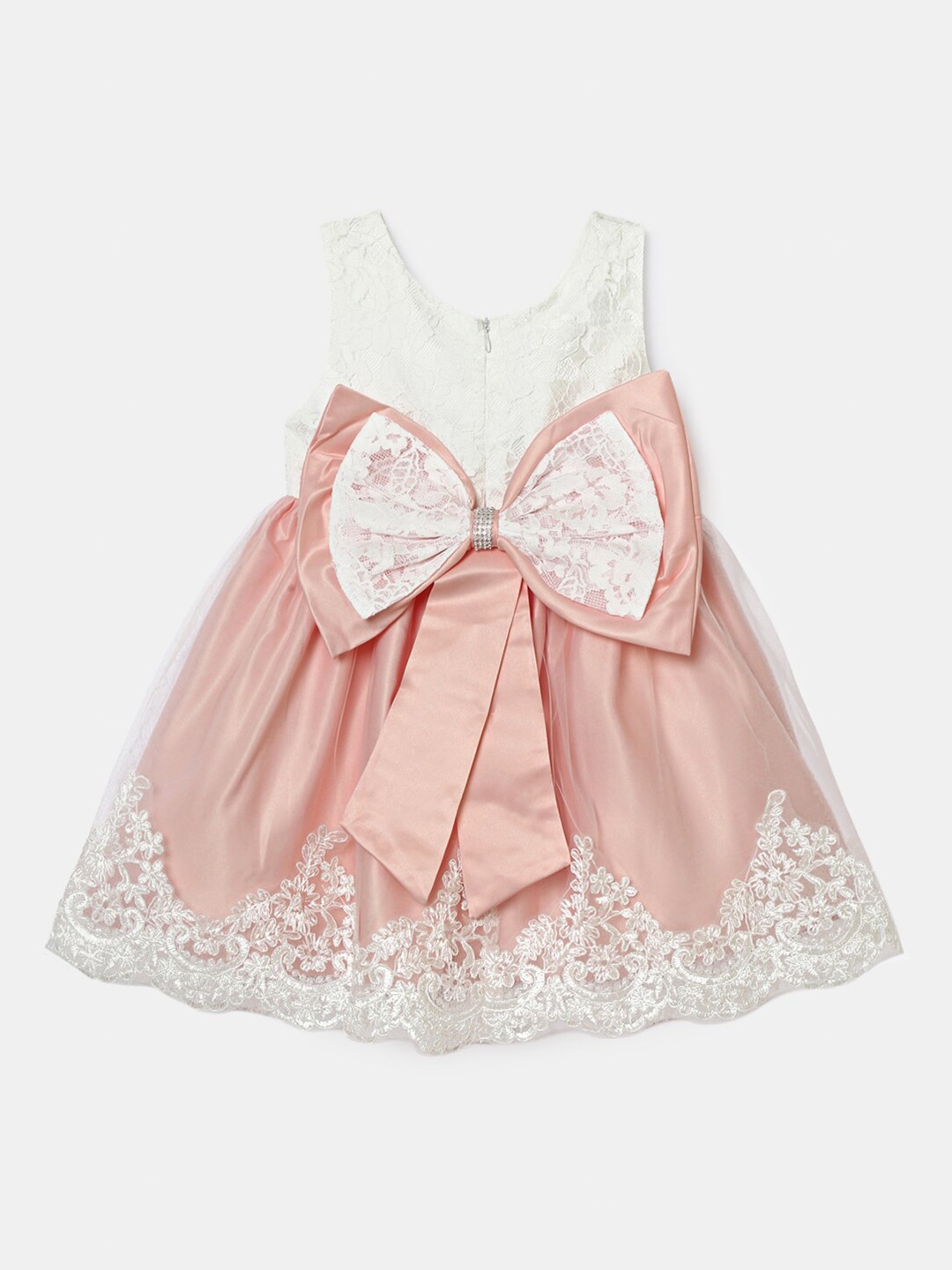 

Hopscotch Girls Pink & White Sleeveless Applique Dress