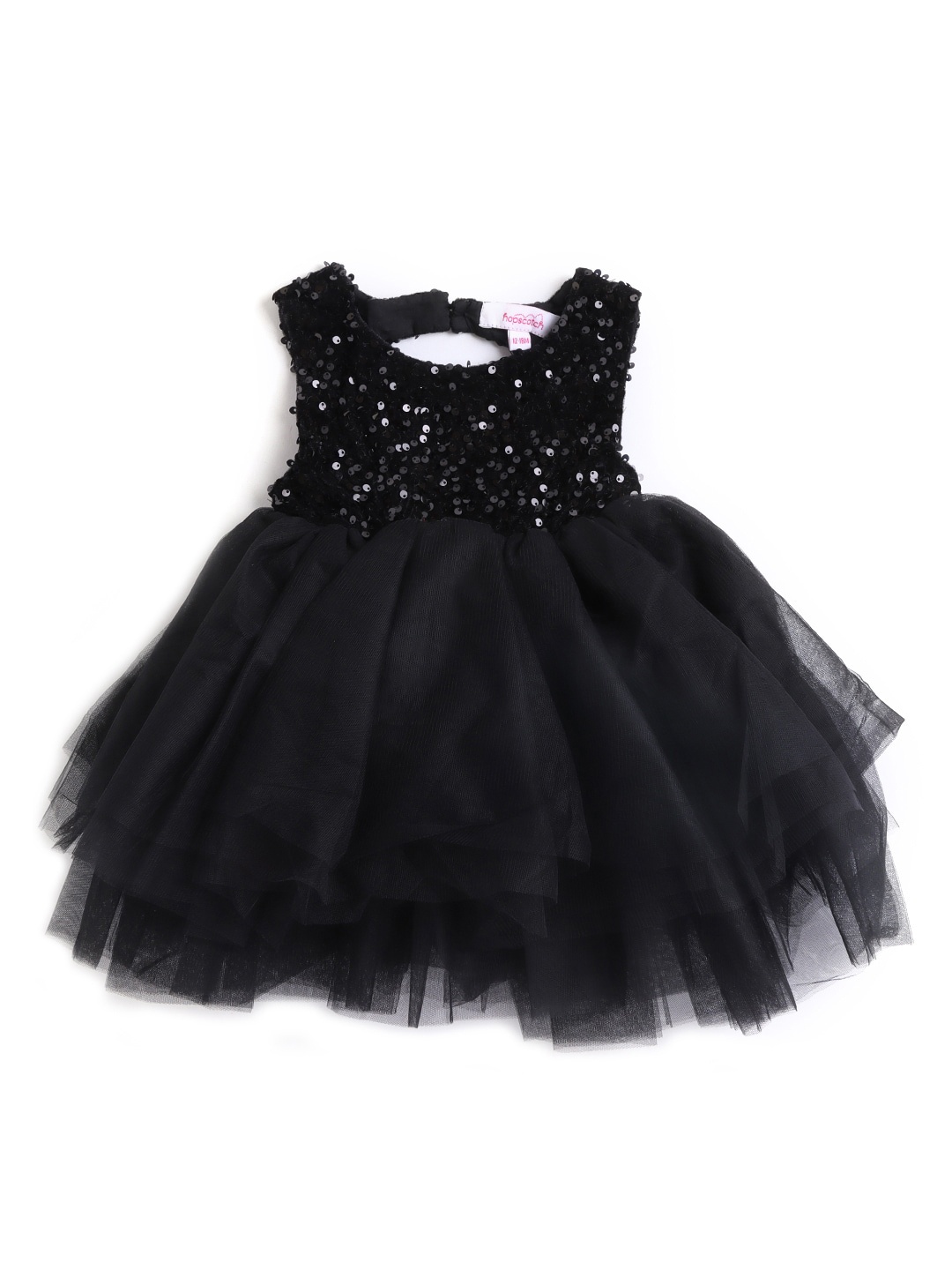 

Hopscotch Girls Black Embellished Cotton Blend Dress