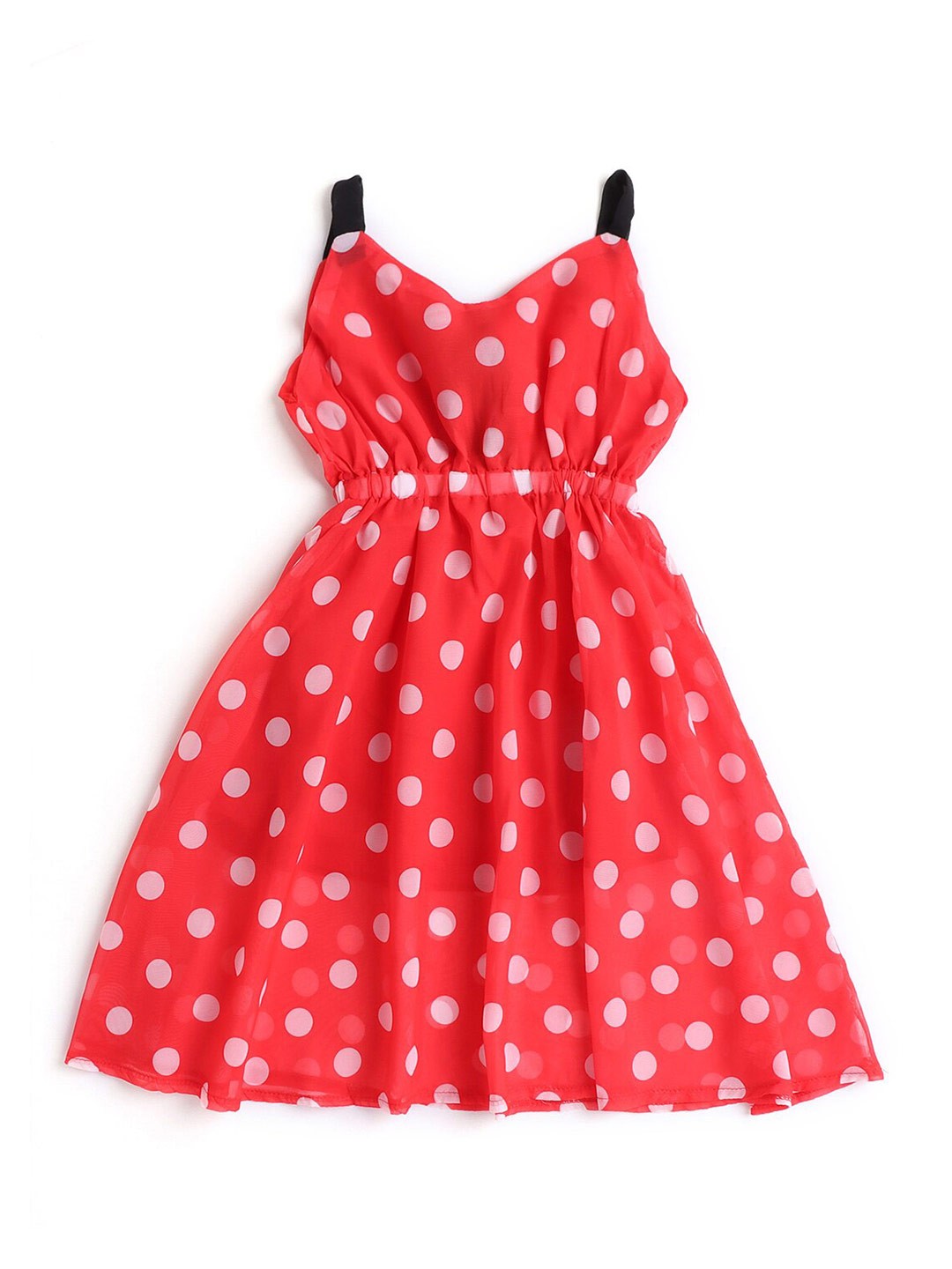 

Hopscotch Girls Red Polka Dot Printed Dress