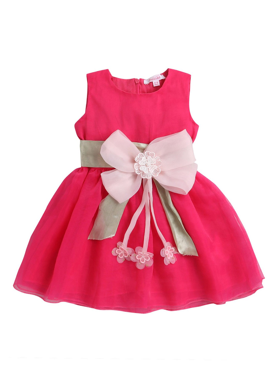 

Hopscotch Pink Bow Appliqued Dress