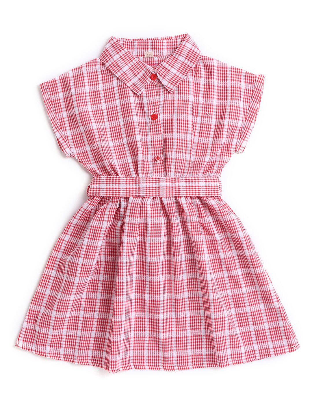 

Hopscotch Girls Red Checked Dress