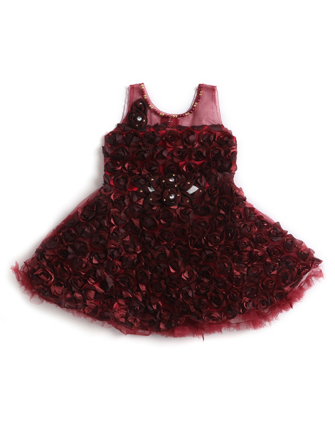 

Hopscotch Red Embellished Dress
