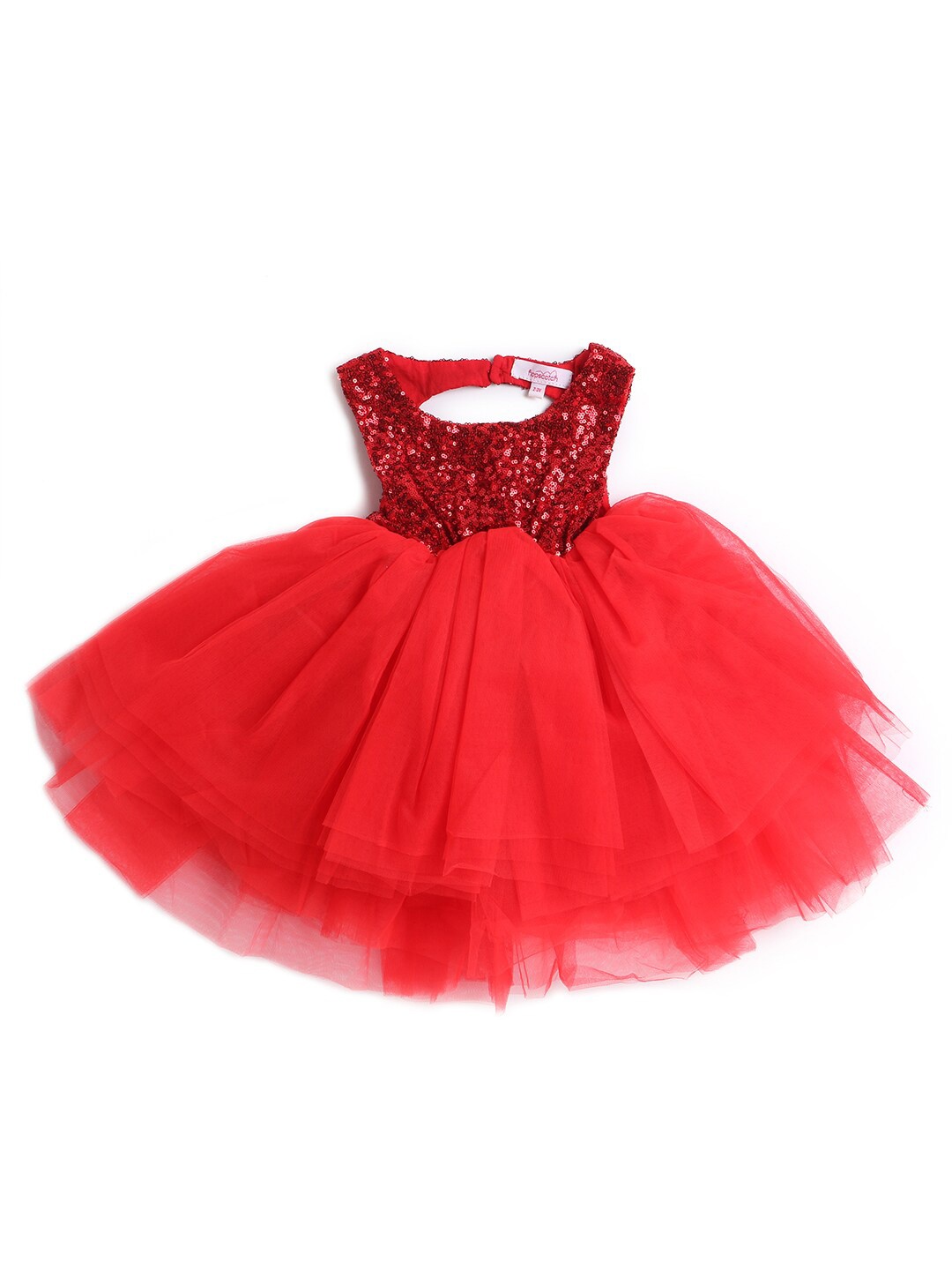 

Hopscotch Red Embellished Dress