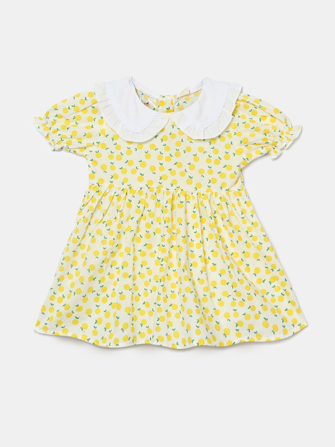

Hopscotch Yellow Peter Pan Collar Dress