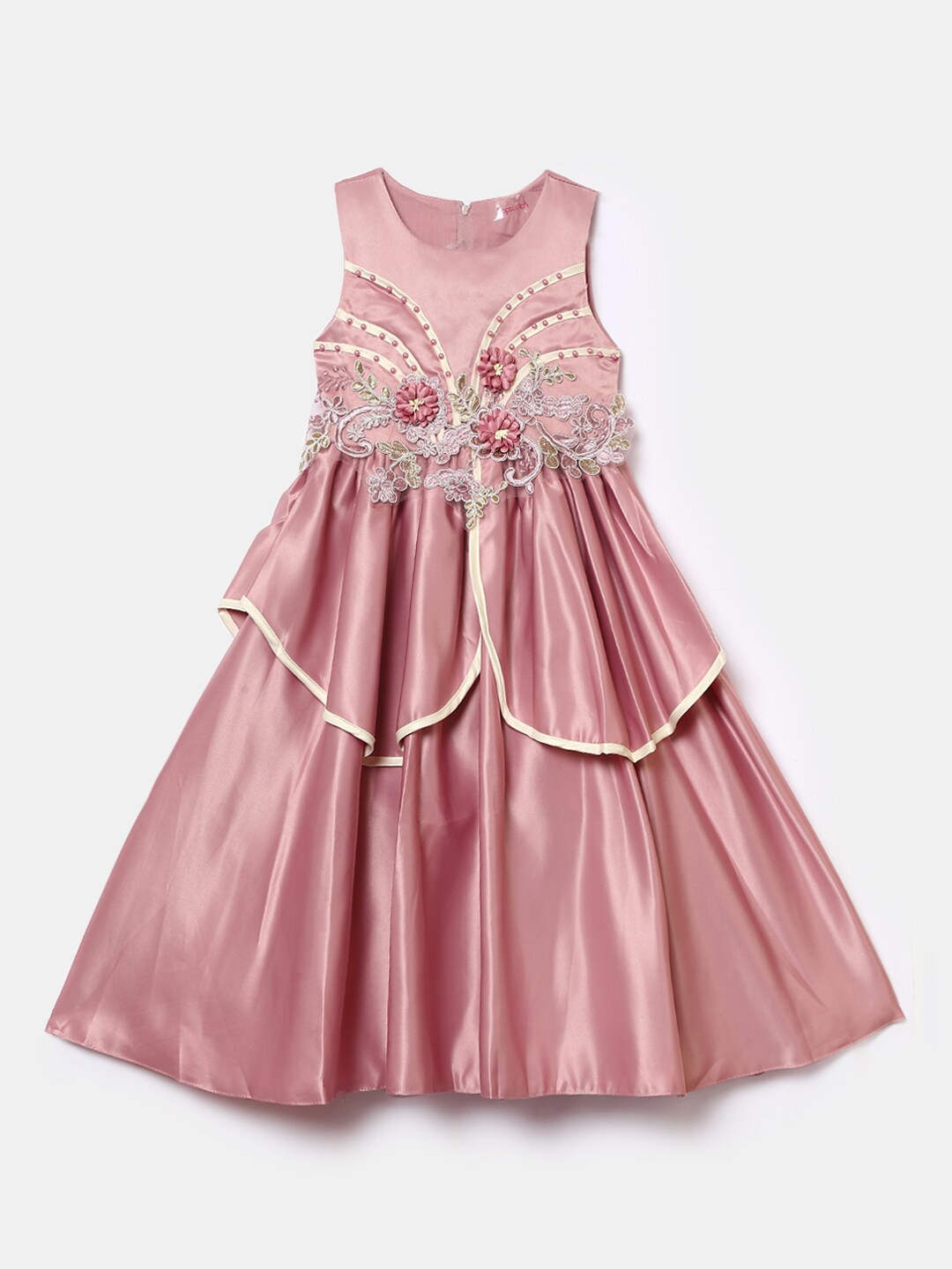 

Hopscotch Girls Pink Floral Maxi Dress