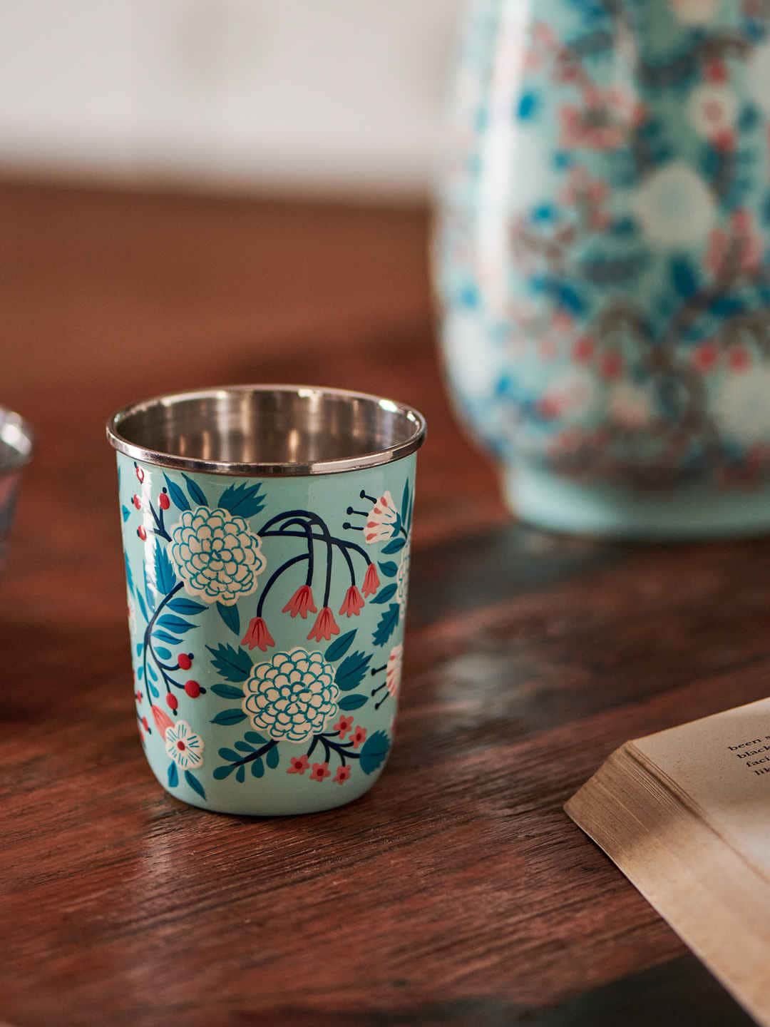 

Chumbak Blue Quiet Jungle Small Tumbler - 250 ml