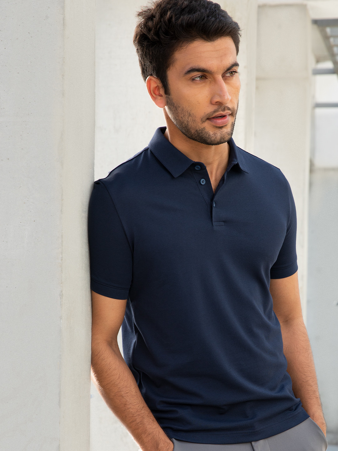 

DAMENSCH Thermoregulating Regular Fit Polo T-shirt, Navy blue