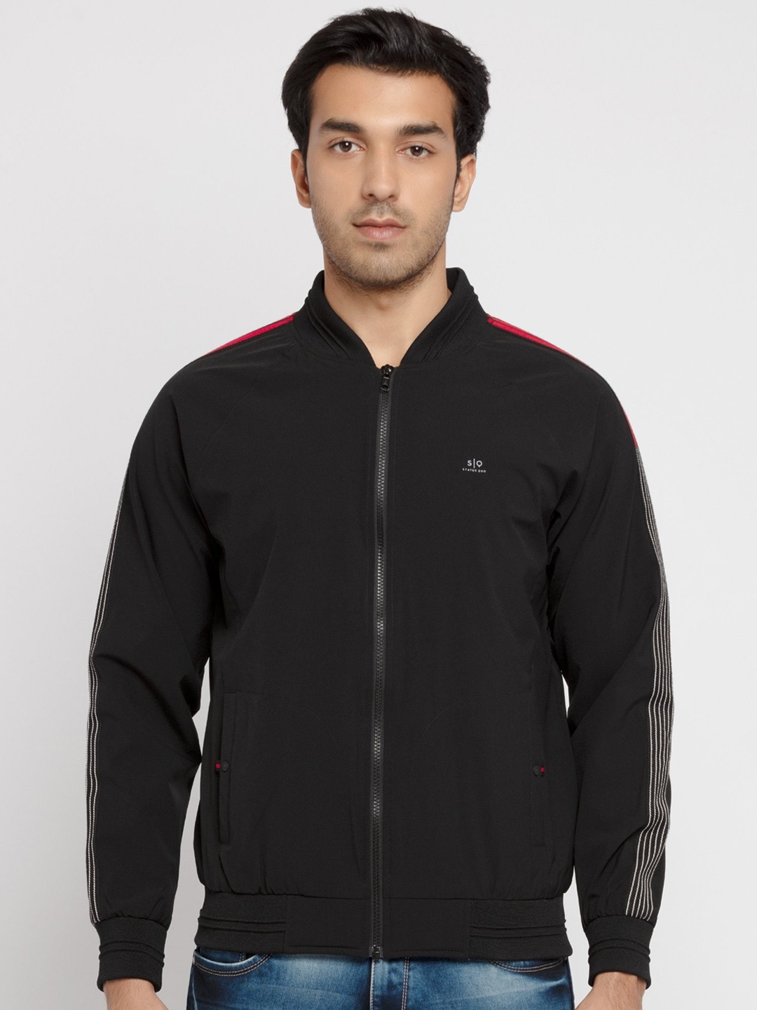 

Status Quo Men Black Bomber Jacket