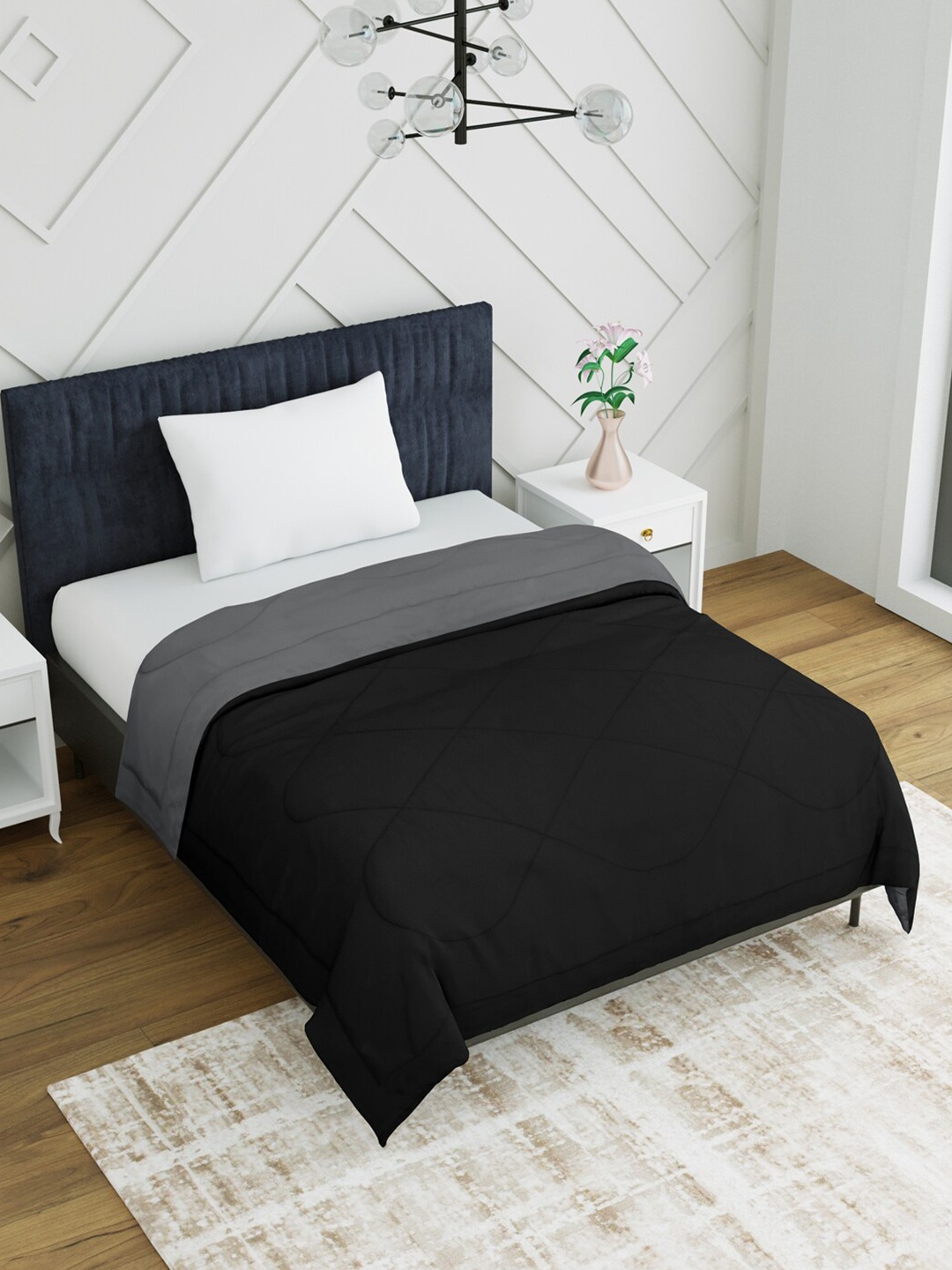 

EverHOME Black Microfiber Mild Winter Single Bed Comforter