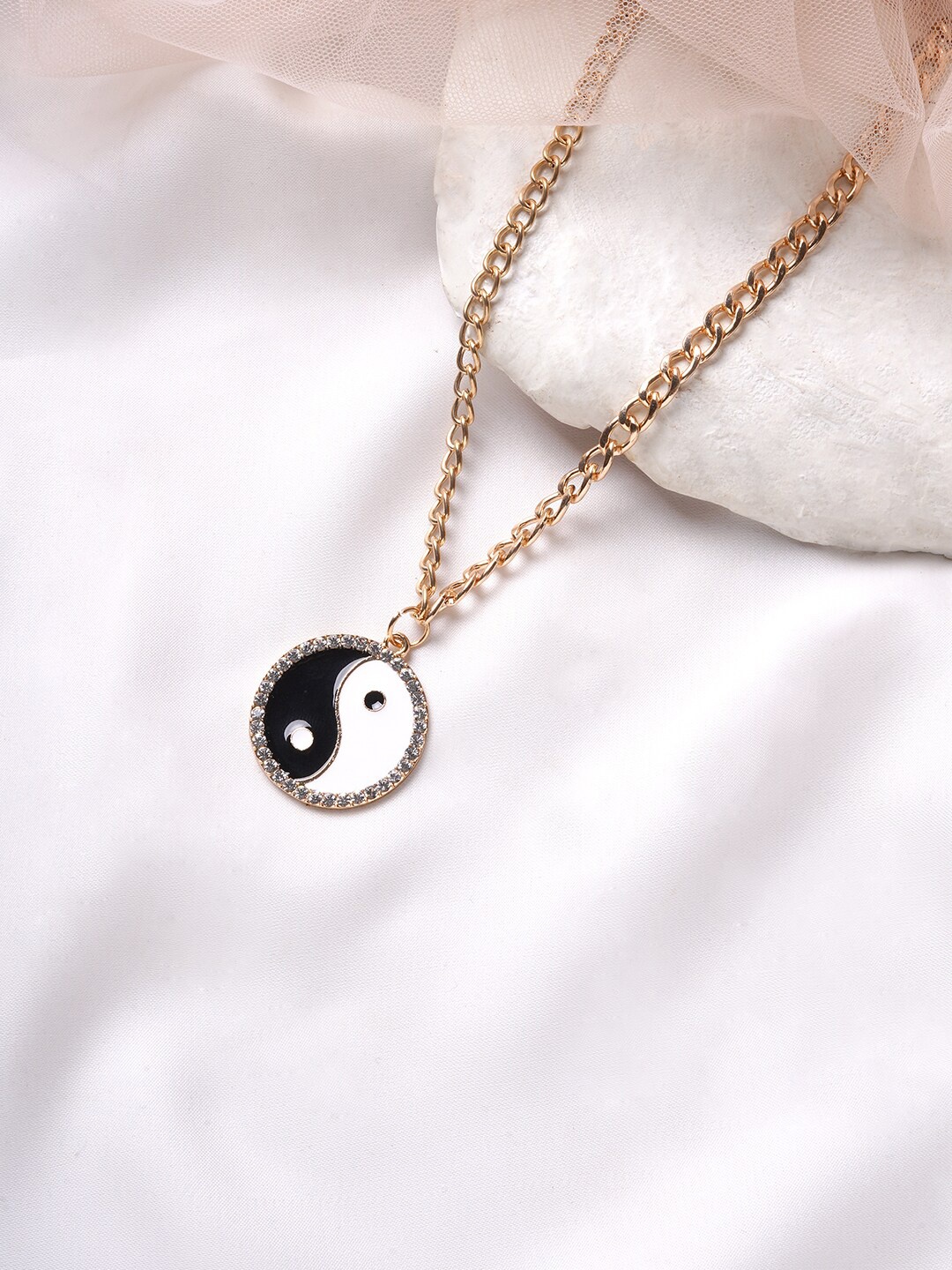 

BEWITCHED Gold-Toned Ying Yang Necklace