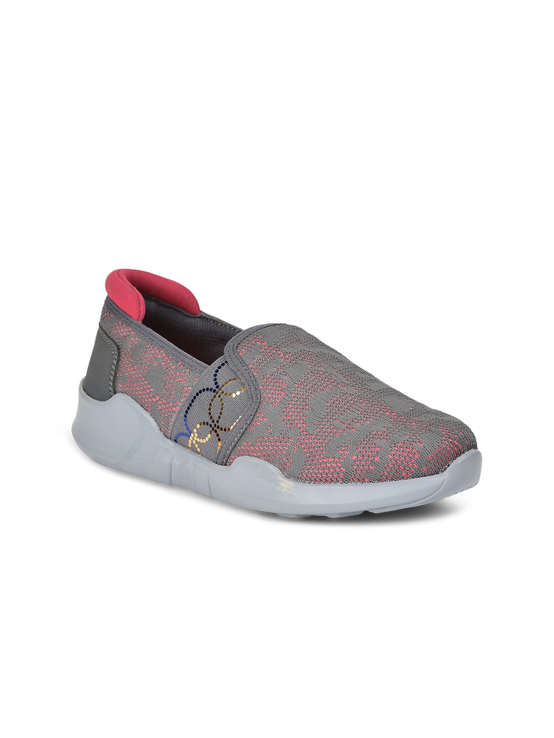 

Liberty Women Grey Textured Slip-On Sneakers