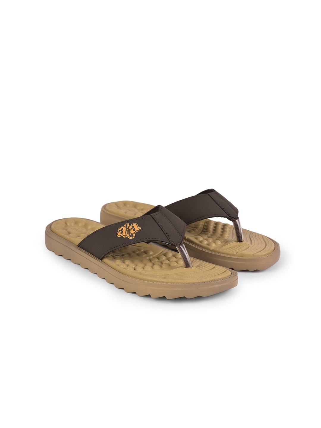 

Liberty Women Beige & Brown Embellished Rubber Thong Flip-Flops
