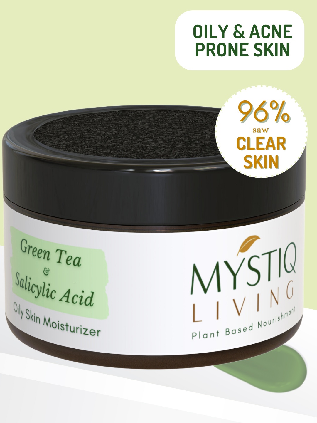 

MYSTIQ LIVING Specials - Green Tea Clarity Gel for Acne Prone & Oily Skin 50 g, Lime green