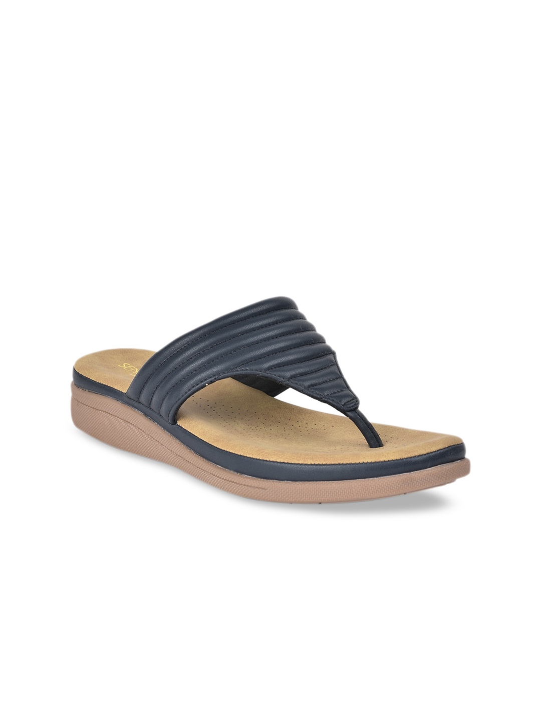 

Liberty Navy Blue PU Comfort Sandals