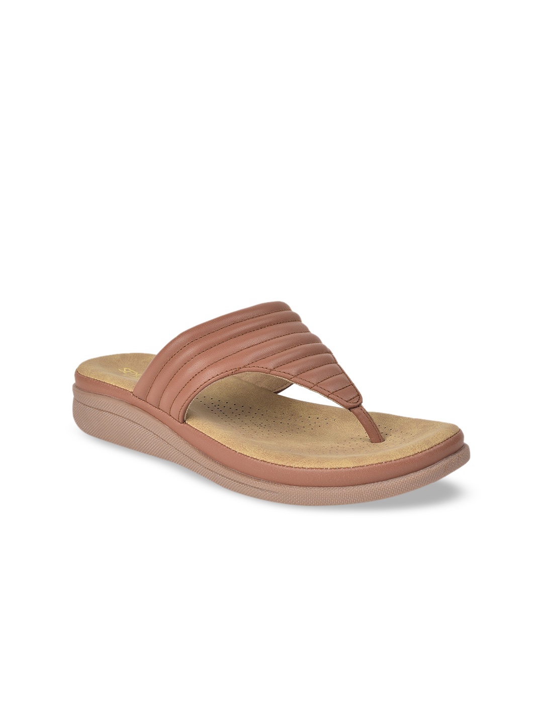 

Liberty Tan Brown PU Comfort Sandals