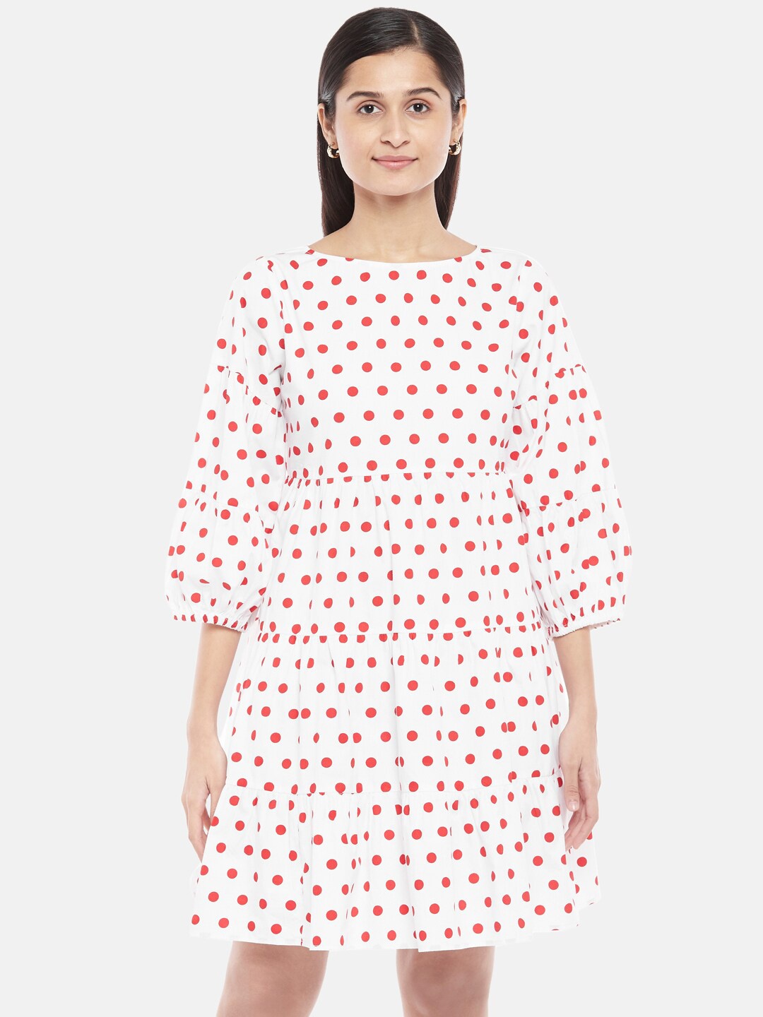 

People Off White Floral A-Line Dress