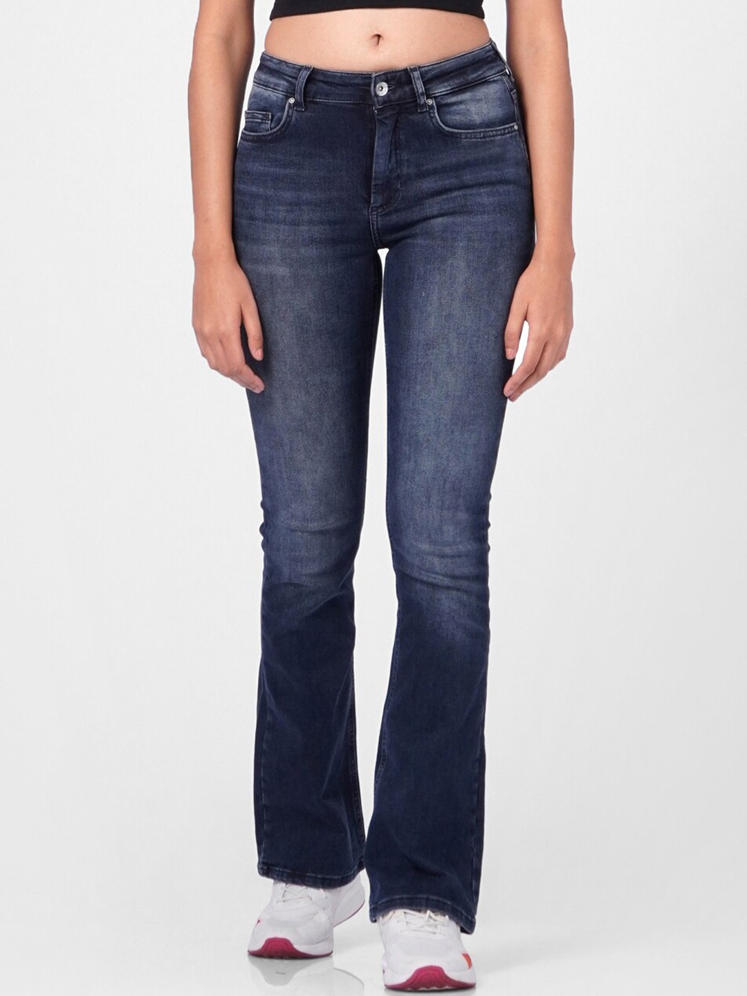 

ONLY Women Blue Bootcut Light Fade Stretchable Jeans