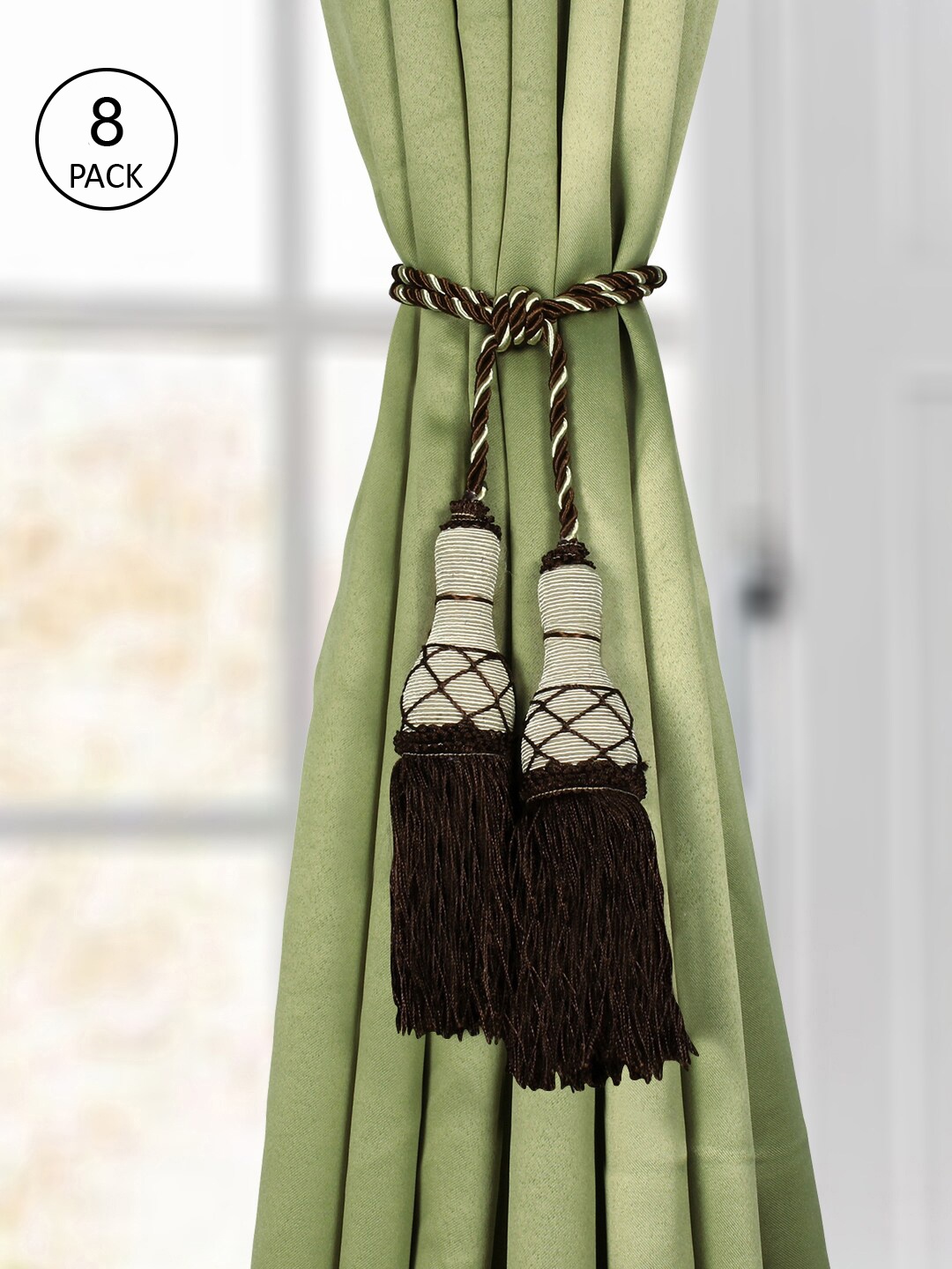 

Story@home Brown 8 Pcs of Rope Curtain Tassels
