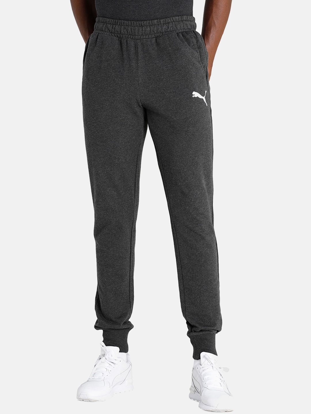 

Puma Men Grey Cotton Bold Closed Hem Joggers